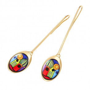 Hommage à Hundertwasser Street Rivers WaterDrop Earrings