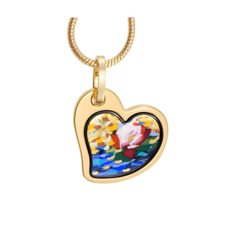 Hommage à Claude Monet Orangerie Rose Heart Pendant