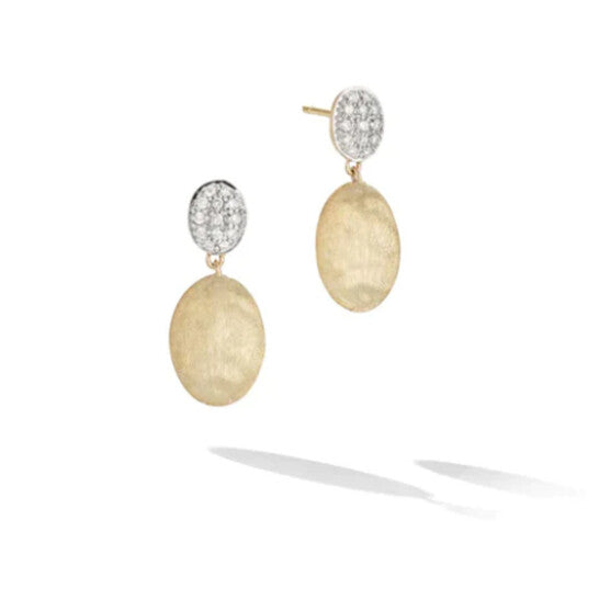 MARCO BICEGO SIVIGLIA 18K YELLOW GOLD EARRINGS WITH DIAMONDS 0.172CT