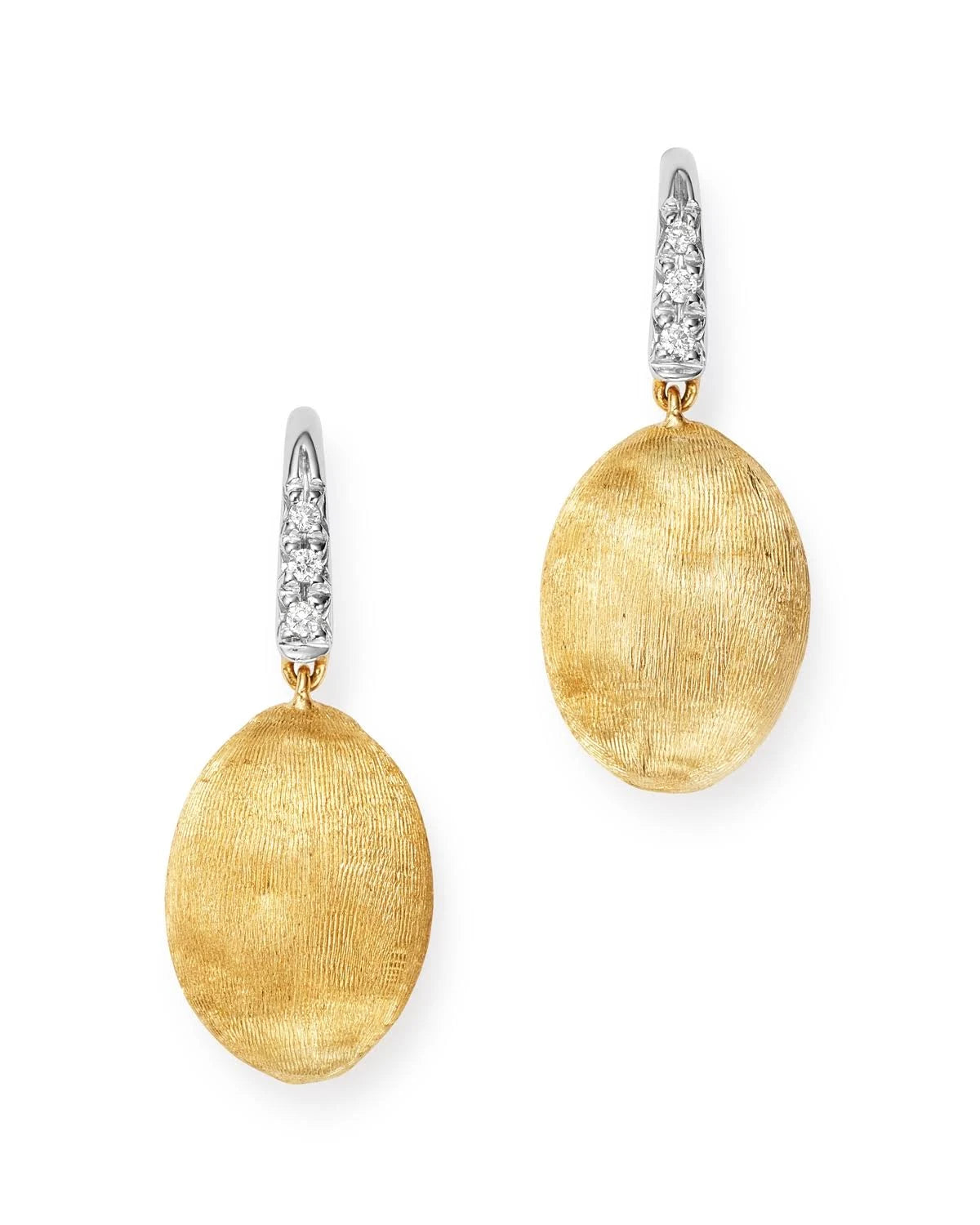 MARCO BICEGO SIVIGLIA 18K YELLOW GOLD DIAMOND 0.039 STUDDED EARRINGS