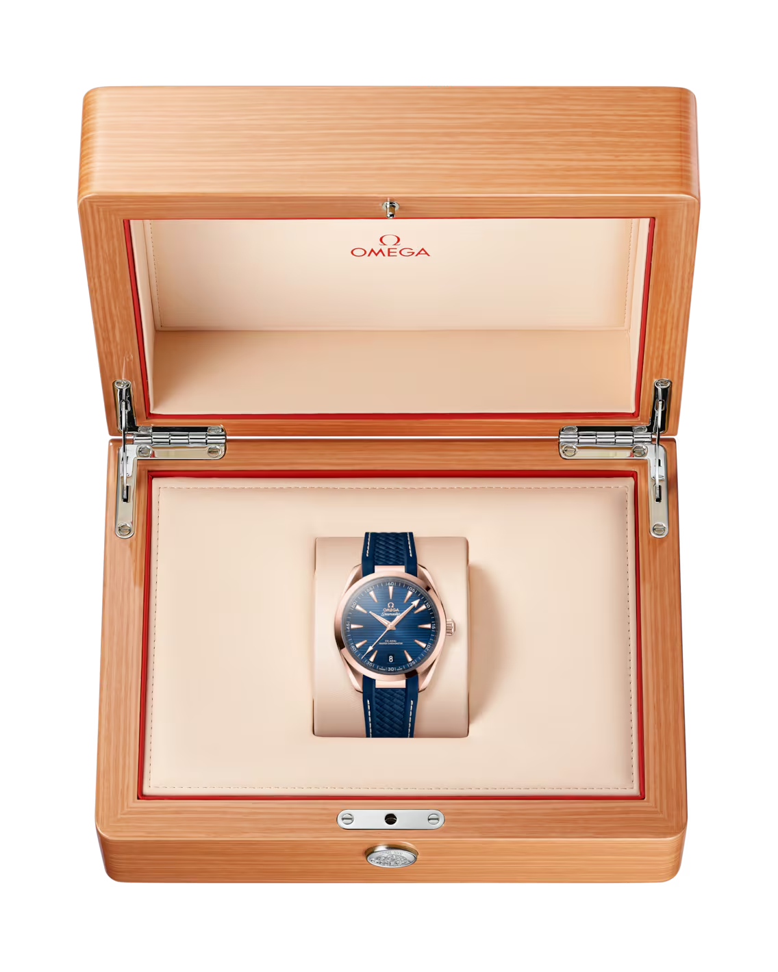 Seamaster Aqua Terra 150M 41 mm, Sedna™ gold on rubber strap