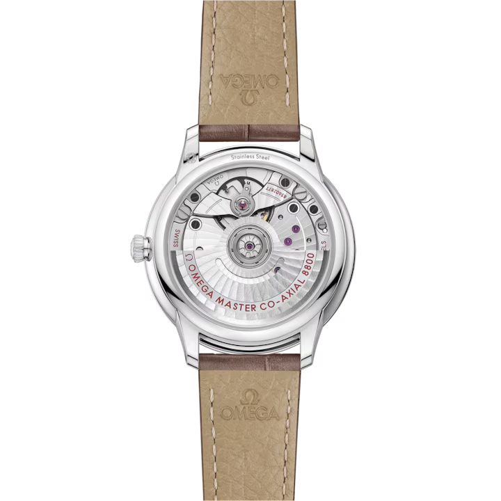 OMEGA DE VILLE PRESTIGE, 34MM, STEEL ON LEATHER STRAP