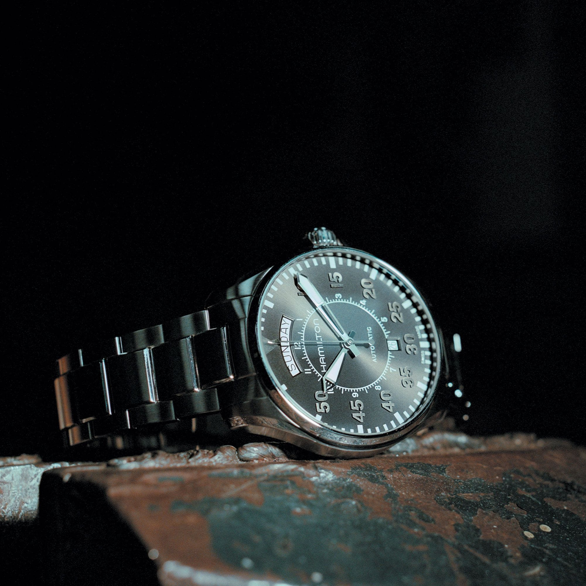 HAMILTON KHAKI AVIATION PILOT DAY DATE AUTO 42MM