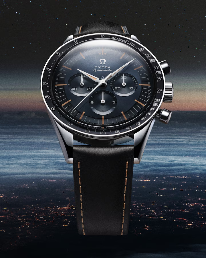 OMEGA SPEEDMASTER FIRST OMEGA IN SPACE, 39.7MM, STEEL ON LEATHER STRAP