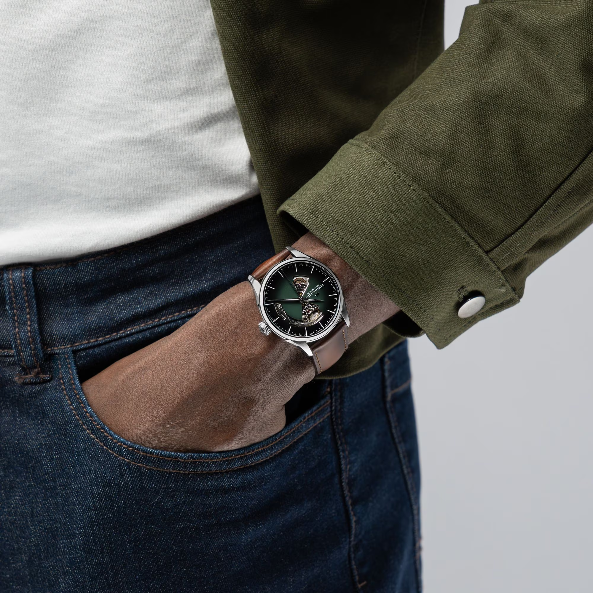 HAMILTON JAZZMASTER OPEN HEART AUTO 42MM