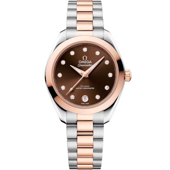 Seamaster Aqua Terra 150M 30 mm, steel ‑ Sedna™ gold on steel ‑ Sedna™ gold