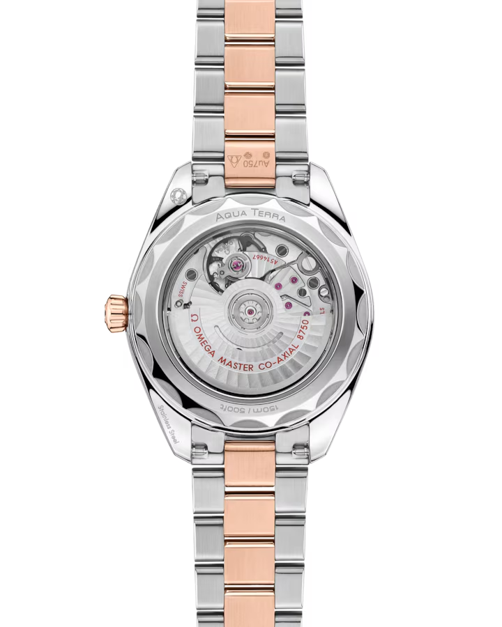 Seamaster Aqua Terra 150M 30 mm, steel ‑ Sedna™ gold on steel ‑ Sedna™ gold