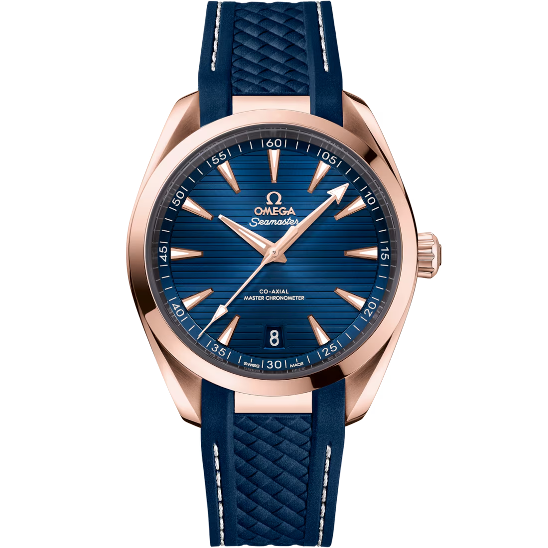 Seamaster Aqua Terra 150M 41 mm, Sedna™ gold on rubber strap