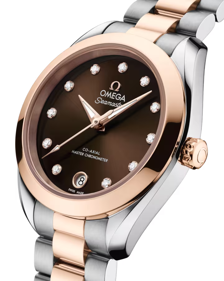 Seamaster Aqua Terra 150M 30 mm, steel ‑ Sedna™ gold on steel ‑ Sedna™ gold