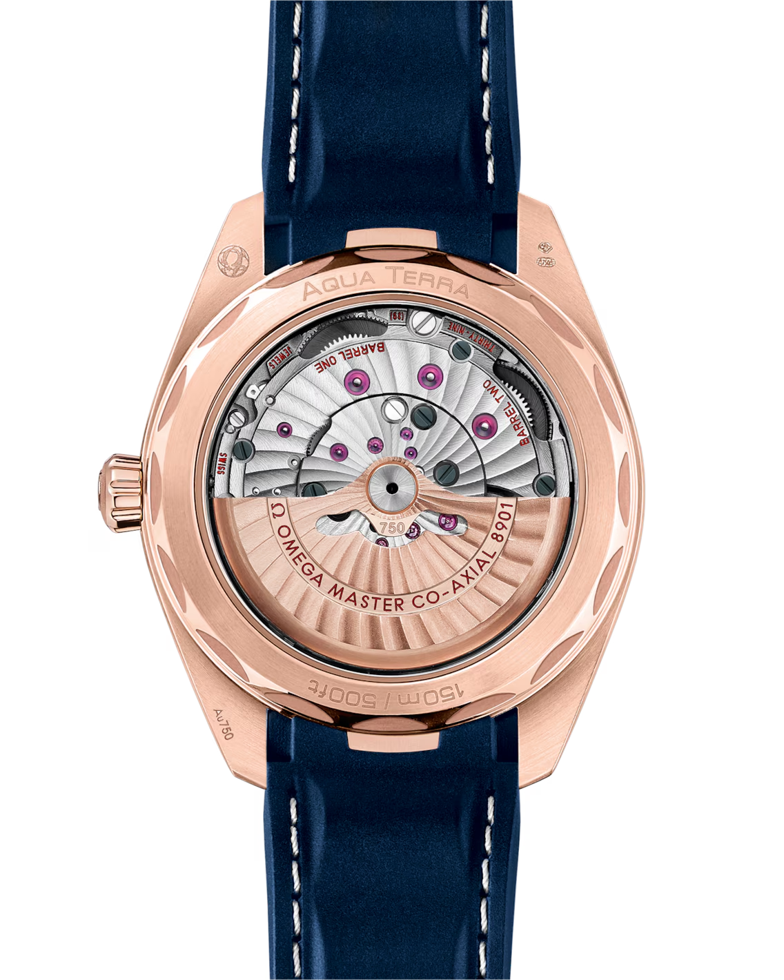 Seamaster Aqua Terra 150M 41 mm, Sedna™ gold on rubber strap