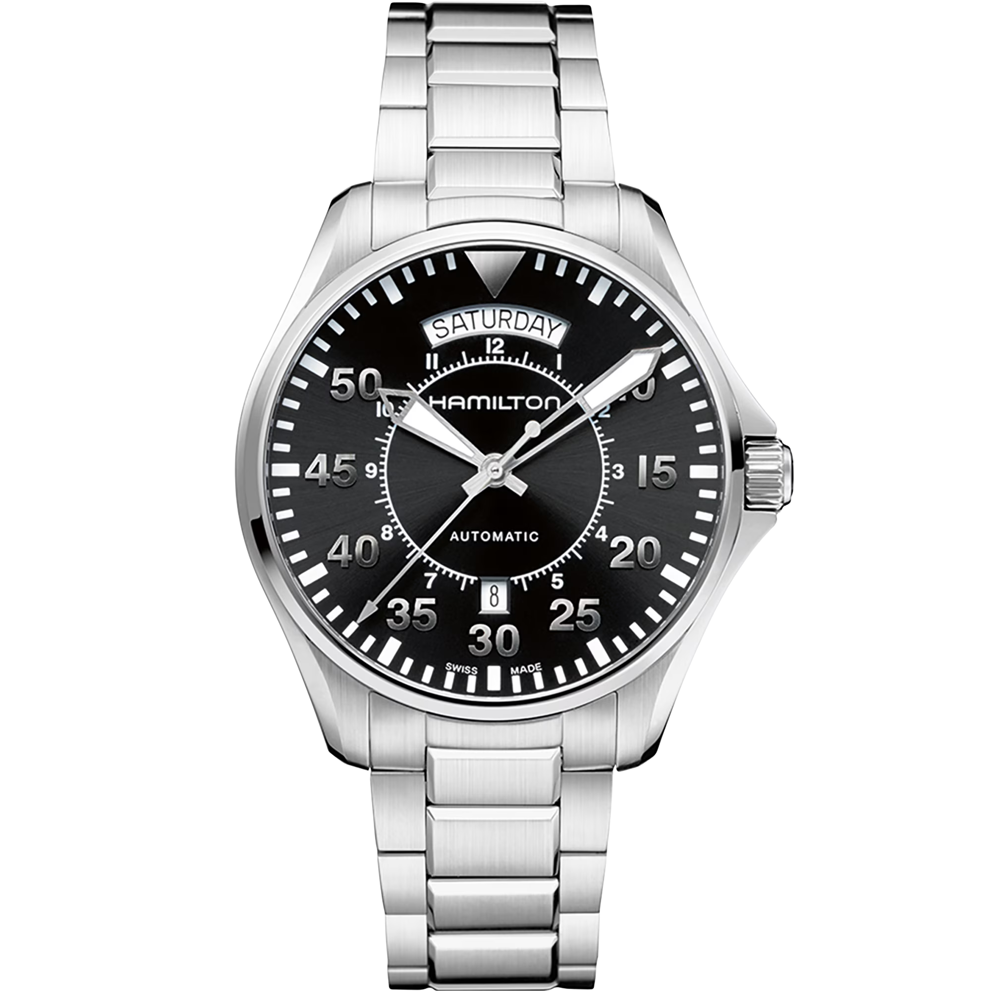 HAMILTON KHAKI AVIATION PILOT DAY DATE AUTO 42MM